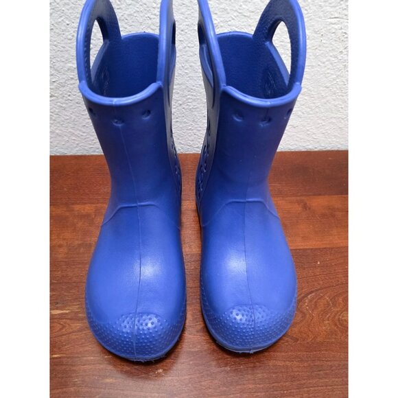 Crocs Blue Kids Handle It Waterproof Rain Boots Size J1 - Picture 2 of 6